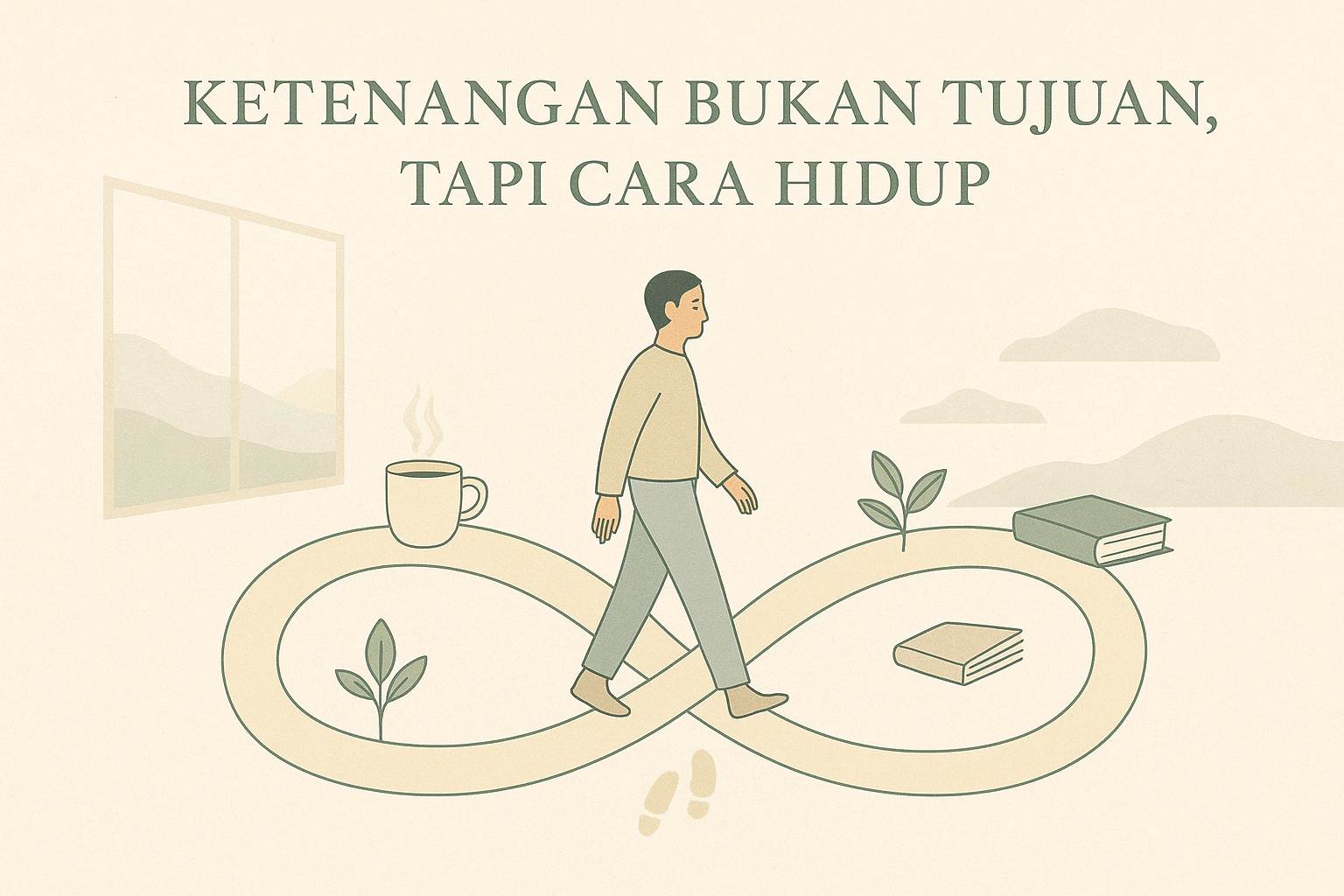 ketenangan bukan tujuan tapi cara kita menjalani hidup